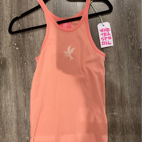 ONE TEASPOON Bower Bird Singlet in Flamingo Pink! - Picture 1 of 4